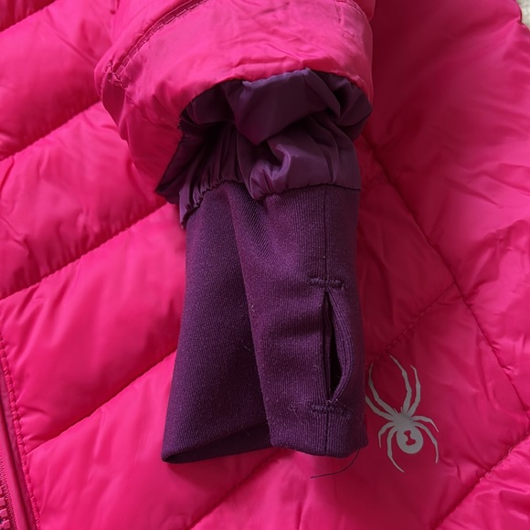 Girls spider cost car length long puffer type style polyester fill - Picture 4 of 7